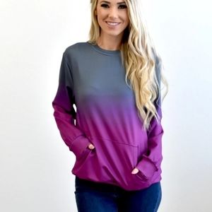 Ombre Kangroo Pocket Sweatshirt